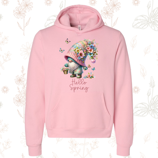 Hello Spring Time Gnome Hoodie