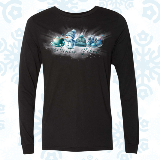 Winter Vibes Long Sleeve Adult Shirt