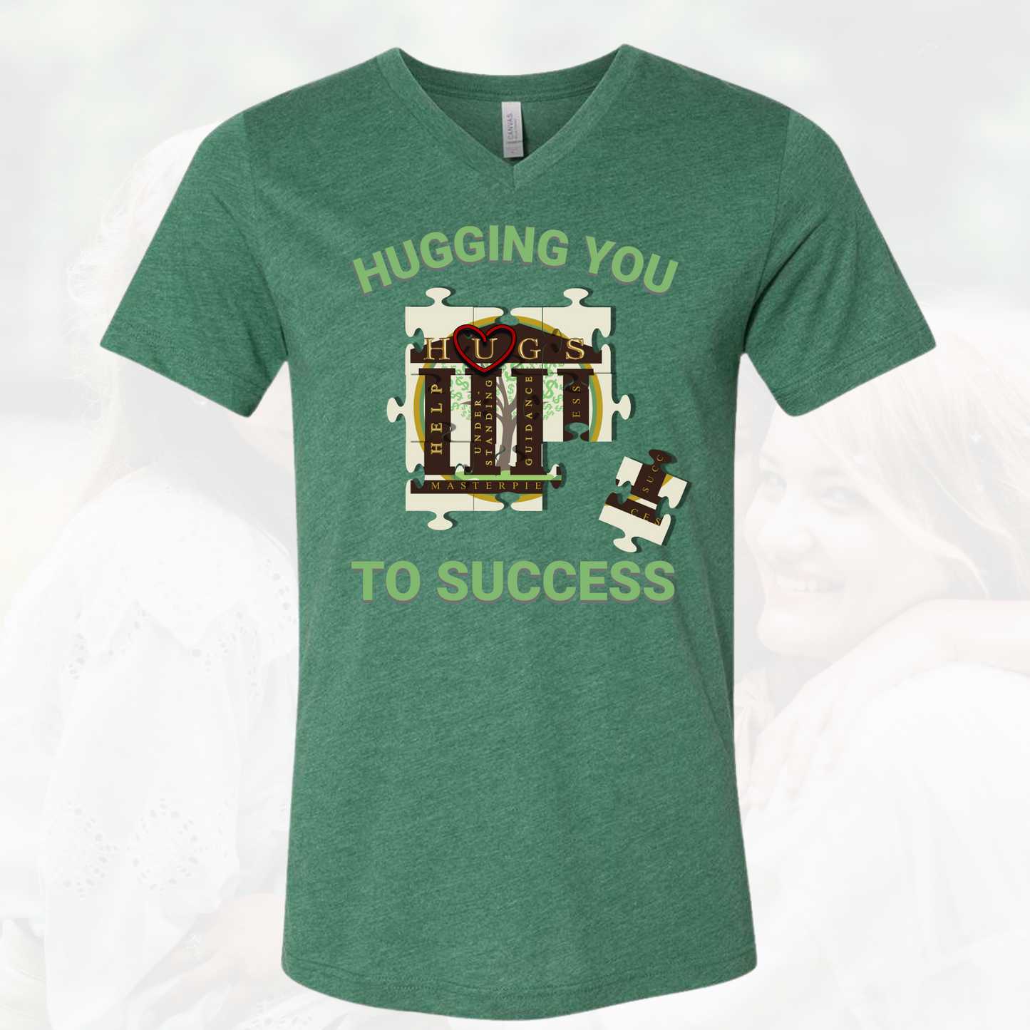 Hugging You To Success Unisex Vneck Shirt