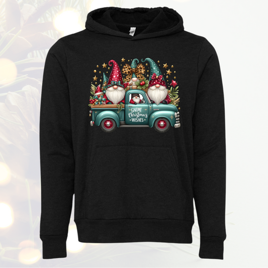 Christmas Gnome Hoodie Black