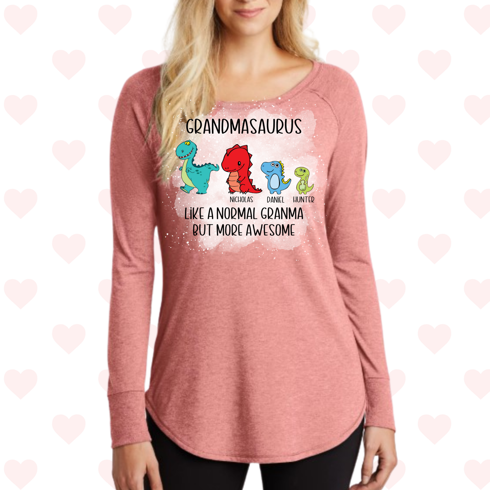 Grandmasaurus long sleeve shirt for fun-loving grandmas.