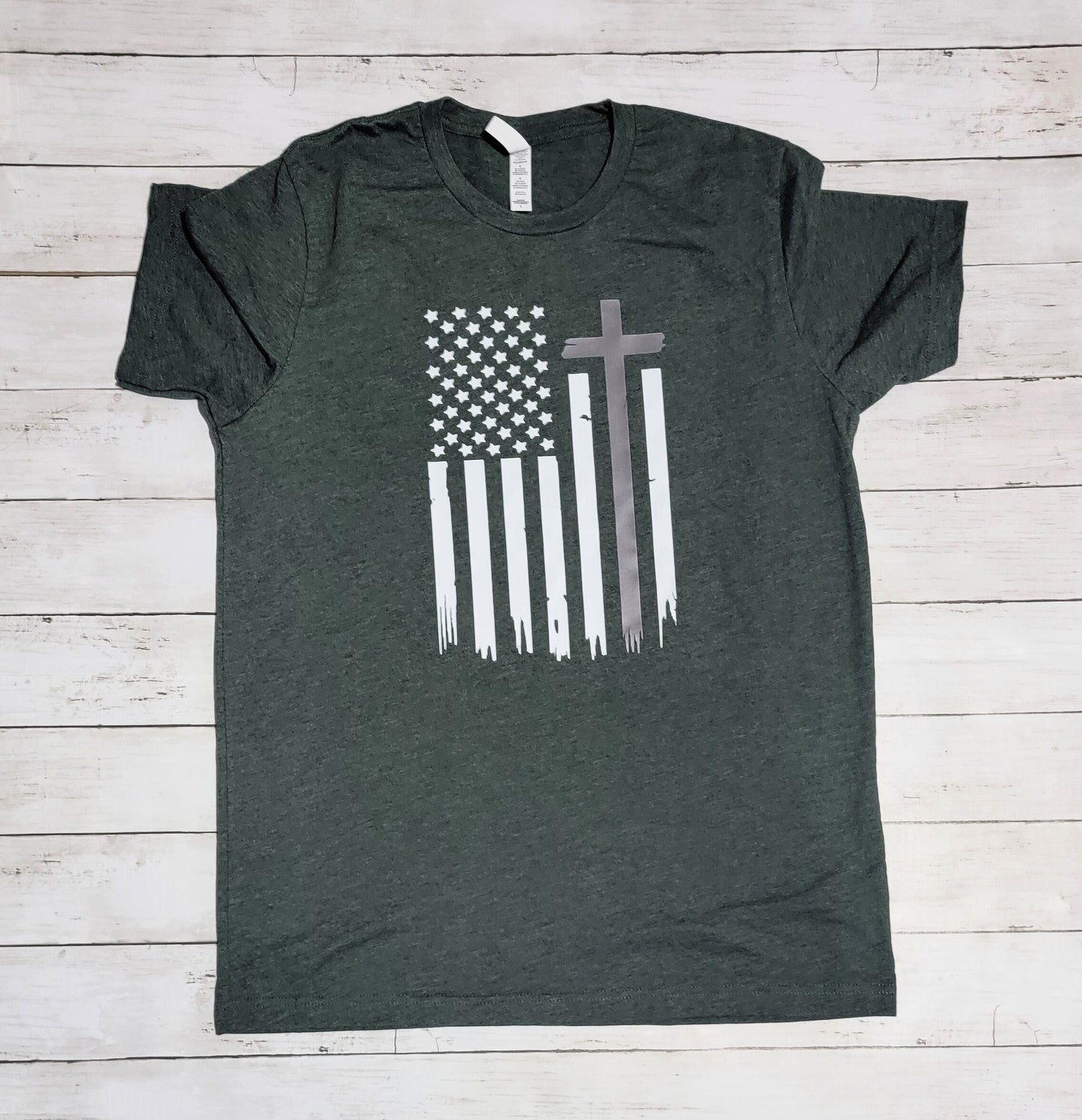 American Flag with Cross Tee